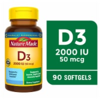 Nature Made® Vitamin D3 50mcg Softgels