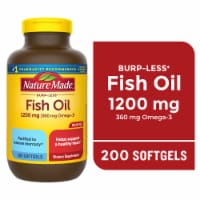 Nature Made® Burp-Less Fish Oil Omega-3 1200 mg Dietary Supplement Softgels