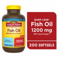 Nature Made® Burp-Less Fish Oil Omega-3 Dietary Supplement Softgels 1200mg