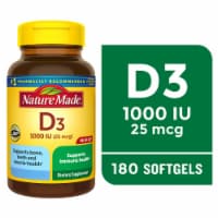 Nature Made® Vitamin D3 Softgels 25mcg
