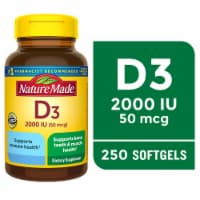 Nature Made® Vitamin D3 Softgels 50mcg