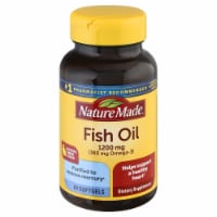 Nature Made Fish Oil Omega-3 Softgels 1200mg 60 Count Perspective: Main