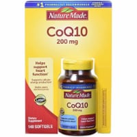 Nature Made CoQ10 200 mg. 140 Softgels Supplement Supports Heart Function