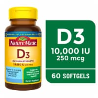 Nature Made® Vitamin D3 Supplement Softgel Capsules 250mcg