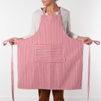 Now Designs Red Stripe Unisex Kitchen Apron with Adjustable Strap