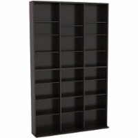 Atlantic Oskar 61  Large Triple Slim Multimedia & Bookcase in Espresso
