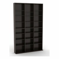 Atlantic Oskar 72  XLarge Triple Slim Multimedia & Bookcase in Espresso