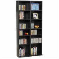 Atlantic Oskar 54  Adjustable Double Media & Bookcase Shelving Unit in Espresso