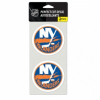 New York Islanders Decal 4x4 Perfect Cut Set of 2 Special Order