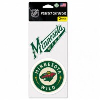 Minnesota Wild Decal 4x4 Perfect Cut Set of 2 Special Order