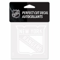 New York Rangers Decal 4x4 Perfect Cut White Special Order