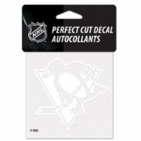 Pittsburgh Penguins Decal 4x4 Perfect Cut White Special Order