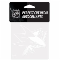 San Jose Sharks Decal 4x4 Perfect Cut White Special Order