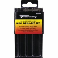Forney 20-Piece Mini Drill Bit Set, 61 thru 80 60239