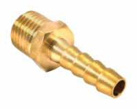 Forney Brass Air Hose End 1/4 in. Male NPT 1/4 in. Hose Barb 1 pc. - Total Qty: 1; Each Pack