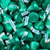 Green Hershey's Kisses Candy Milk Chocolates 4lb Bulk Candy