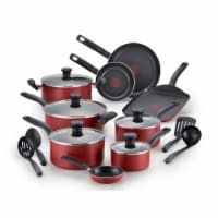 T-fal Initiatives Nonstick Cooking Set - Red/Black