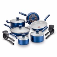 T-fal Ceramic Cookware Set - Blue
