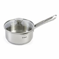 GoodCook® Stainless Steel Saucepan with Lid - Silver / Black, 1 - Kroger