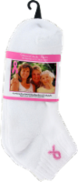 Russell Fashion Foot Women's Pink Ribbon Socks - 3 pk - White Perspective: Main
