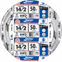 Romex 50 Ft. 14/2 Solid White NMW/G Electrical Wire 28827422
