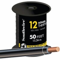 Southwire 50 Ft. 12 AWG Solid Black THHN Electrical Wire 11587383