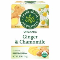 Traditional Medicinal Organic Ginger with Chamomile Tea Bags