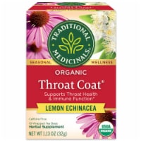 Traditional Medicinals Organic Throat Coat Lemon Echinacea Tea Perspective: Main