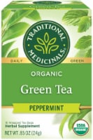 Traditional Medicinals® Organic Peppermint Green Tea Bags