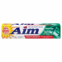 Aim Whitening Anticavity Fluoride Toothpaste Gel Fresh Mint - 5.5 oz