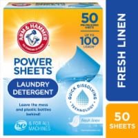 ARM & HAMMER Power Sheets Fresh Linen Laundry Detergent Sheets Perspective: Main