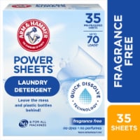 ARM & HAMMER Power Sheets Fragrance Free Laundry Detergent Sheets Perspective: Main