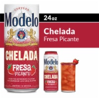 Modelo Chelada Fresa Picante Mexican Import Flavored Beer Perspective: Main