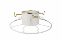 Yard Butler Santa's Helper Tree Stand - White/Gold Perspective: Main