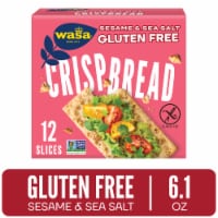 Wasa Sesame & Sea Salt Gluten Free Oven-Baked Non-GMO Crispbread Crackers