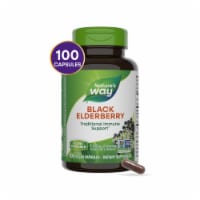 Nature's Way Black Elderberry With Elderberry And Elderflower Capsules 1150 mg Per 2 Capsule Serving Perspective: Main