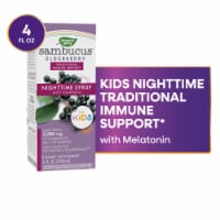 Nature's Way Sambucus Kids Nighttime Elderberry With Melatonin Traditional Immune Support Syrup Perspective: Main