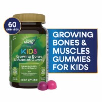Nature's Way Kids Growing Bones and Muscles Calcium Magnesium Vitamins D3 K1 Wildberry Gummies Perspective: Main