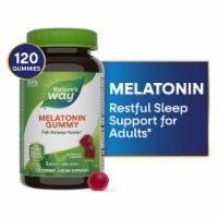 Nature's Way Melatonin Strawberry Flavored Gummies 5 mg Per 2 Gummy Serving Perspective: Main