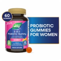 Nature’s Way 3 in 1 Women’s Probiotic Orange Flavored Gummies 2 Billion CFU per 2 Gummy Serving Perspective: Main