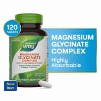 Nature’s Way Magnesium Glycinate Complex Highly Absorbable Vegan Tablets 220 mg per 2 Tablet Serving Perspective: Main