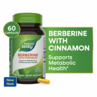 Nature's Way Berberine with Cinnamon Vegan Capsules 500 mg Berberine HCI per Serving Perspective: Main