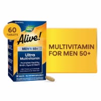 Nature's Way Alive! Men's 50+ Ultra Multivitamin With B Vitamins Plant Based Blends Tablets Perspective: Main
