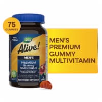 Nature's Way Alive! Men's Premium Multivitamin B Vitamins Orange Cherry and Grape Flavored Gummy Perspective: Main