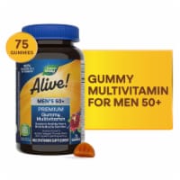 Nature's Way Alive! Men's 50+ Premium Multivitamin Orange Grape and Cherry Flavored Gummy Perspective: Main