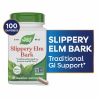 Nature's Way Slippery Elm Bark Traditionally Soothes GI Tract 1600 mg Per 4 Capsule Serving Perspective: Main
