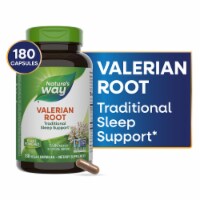 Nature's Way Valerian Root Traditional Sleep Support Vegan Capsules 1590 mg Per 3 Capsule Serving Perspective: Main