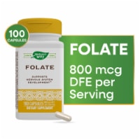 Nature's Way Folate Dietary Supplement Capsules 800mcg