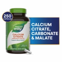 Nature's Way Calcium Citrate Carbonate and Malate Capsules 500 mg of Calcium per 2 Capsule Serving Perspective: Main