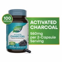 Nature's Way Activated Charcoal Mess Free Capsules 560 mg Per 2 Capsule Serving Perspective: Main